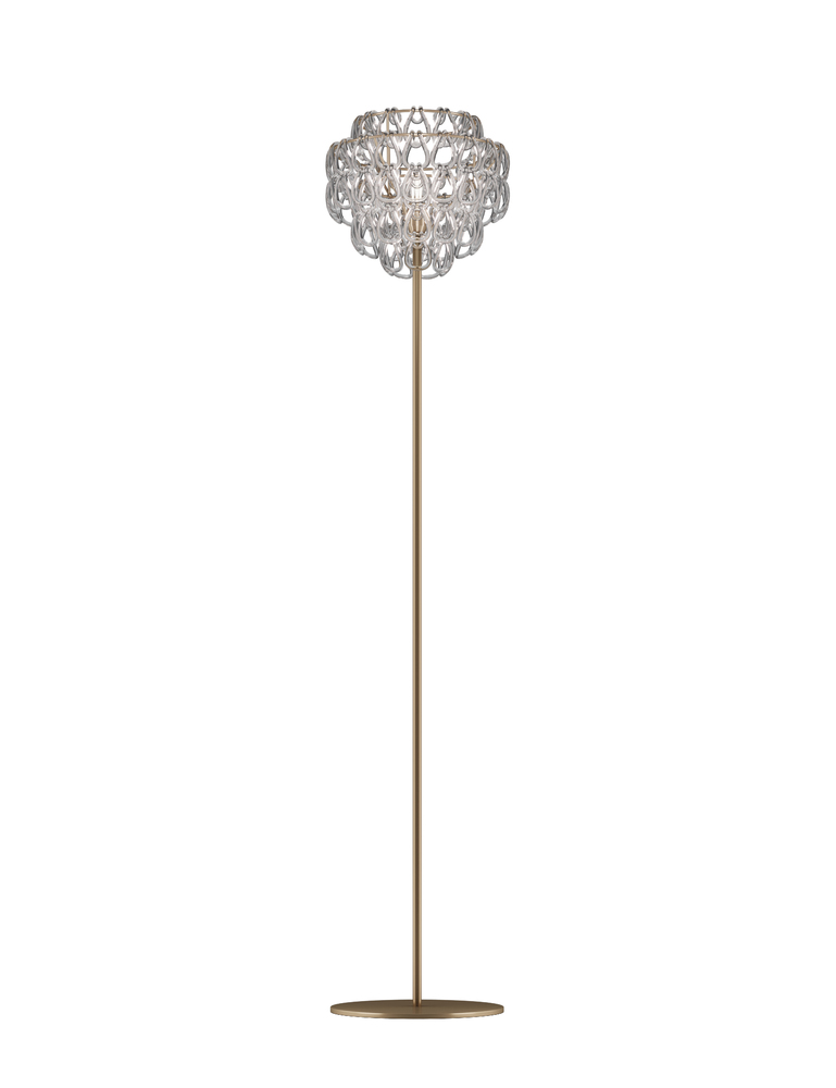 Minigiogali Floor Lamp Crystal Transparent Matt Bronze 1 E26 UL 1