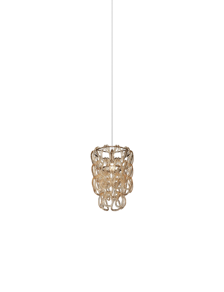 Minigiogali Suspension 25 Crystal Amber Matt Bronze 1 G9 UL