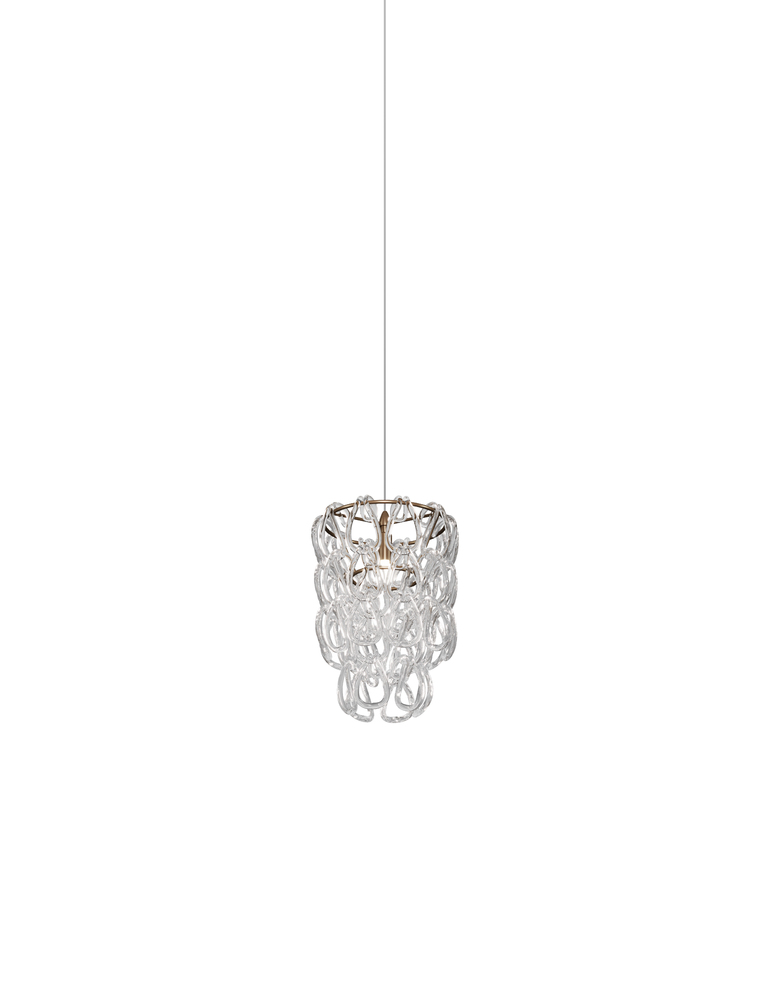 Minigiogali Suspension 25 Crystal Transparent Matt Bronze 1 G9 UL