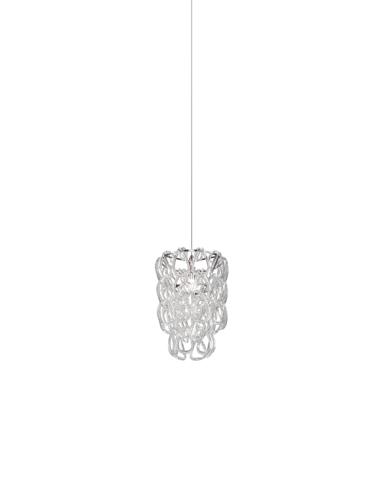 Minigiogali Suspension 25 Crystal Transparent Glossy Chrome G9 UL