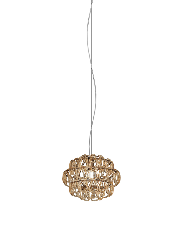 Minigiogali Suspension 35 Crystal Amber Matt Bronze 1 E26 UL 1