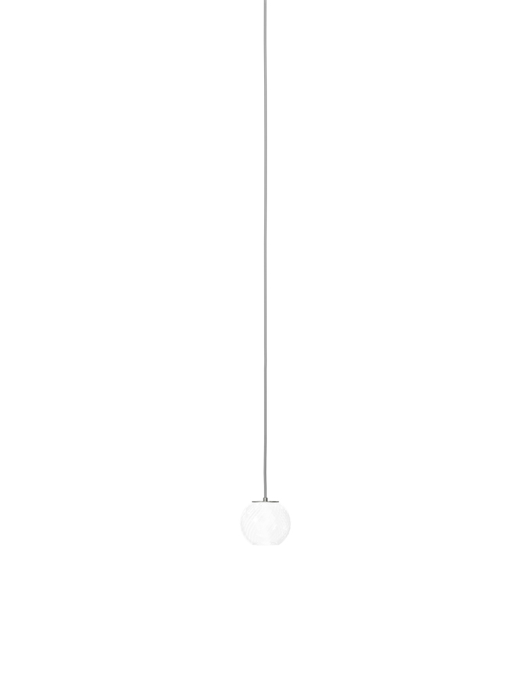 Oto Suspension 12 White Striped Satin Nickel G9 UL