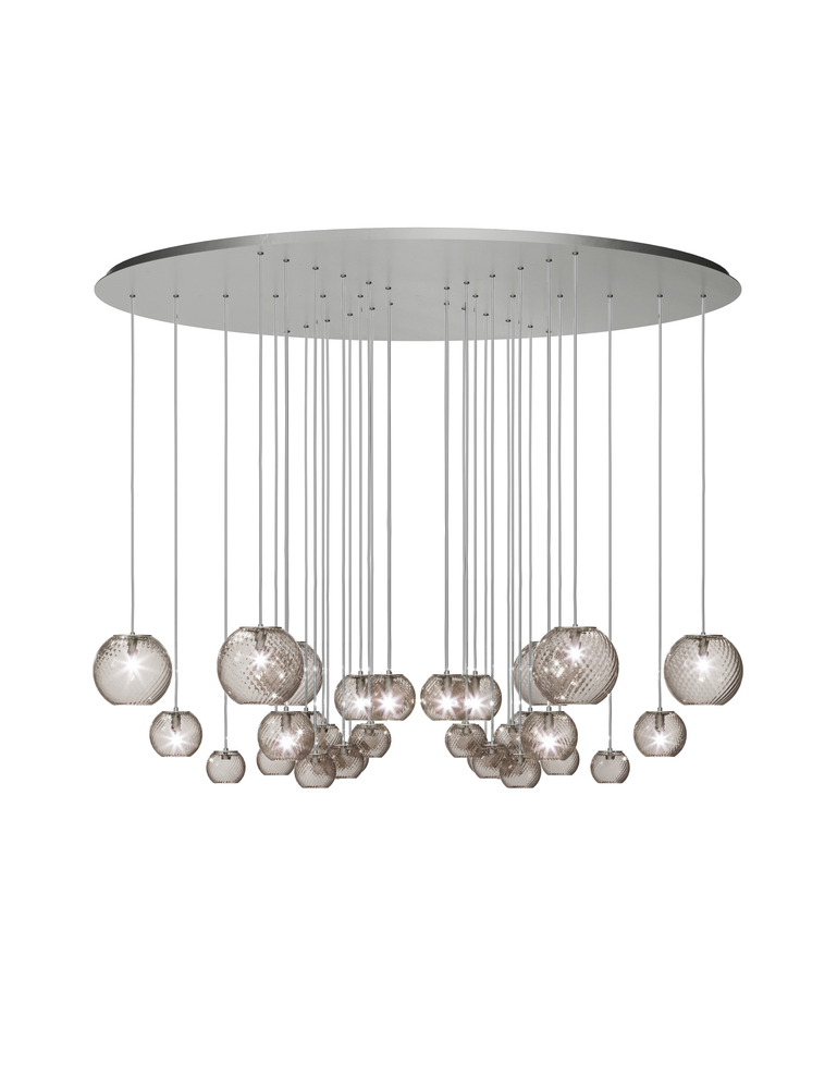 Oto Suspension Cha Smoky Striped Satin Nickel G9 UL