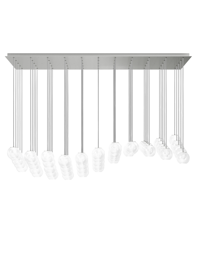 Oto Suspension Fc White Striped Satin Nickel G9 UL