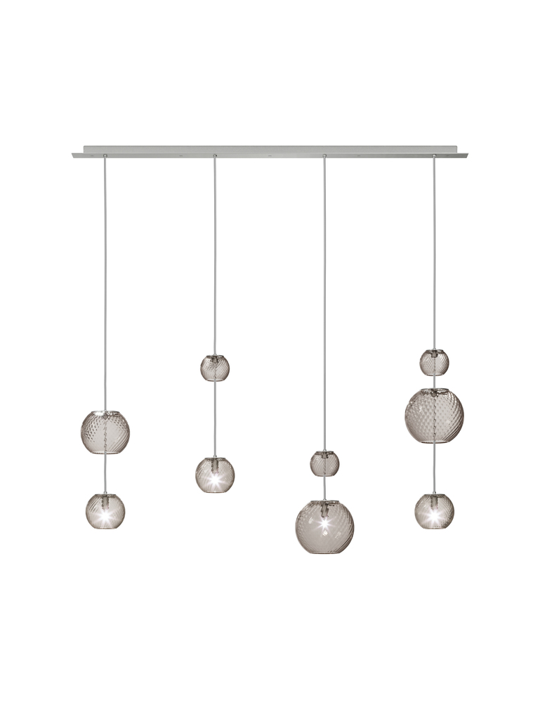 Oto Suspension Lin Smoky Striped Satin Nickel G9 UL