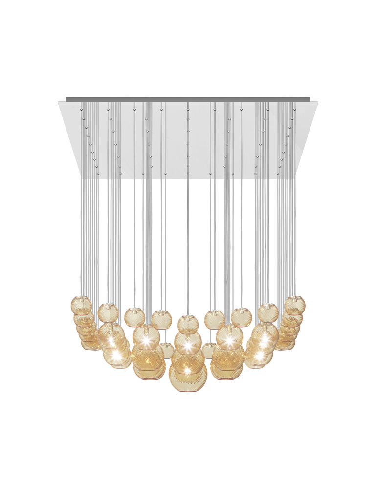 Oto Suspension Sur Amber Striped Mirrored Steel G9 UL