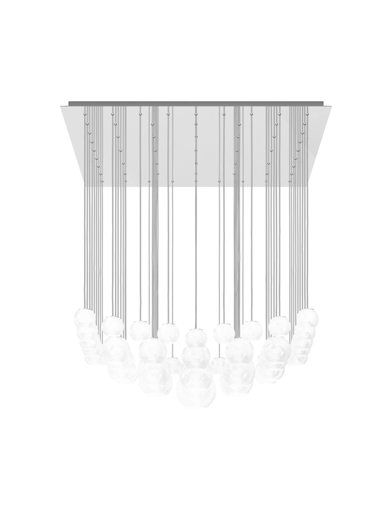 Oto Suspension Sur White Striped Mirrored Steel G9 UL