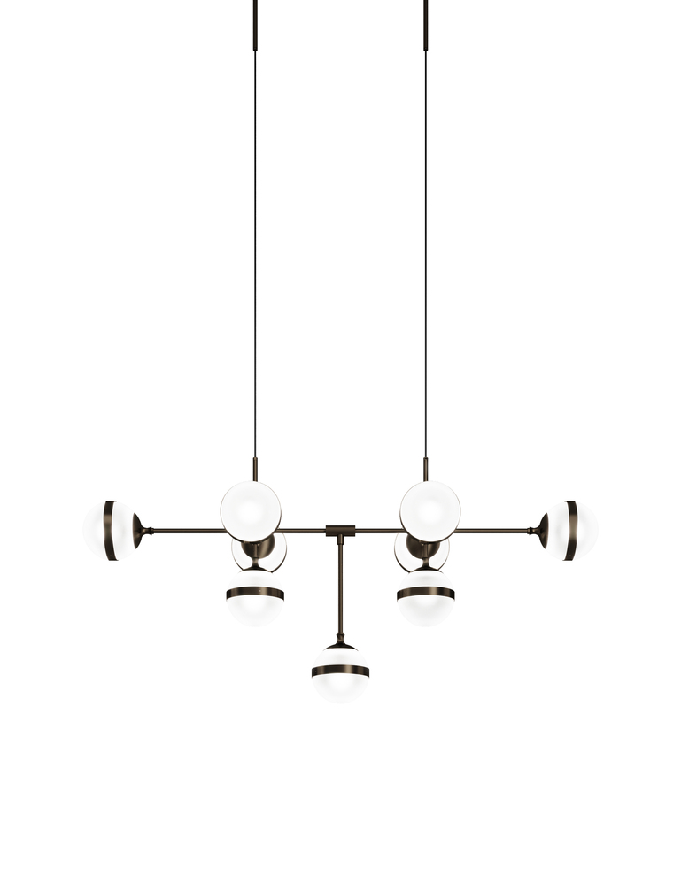PeGGy Suspension 9 White Glossy Anique Brass E12 UL