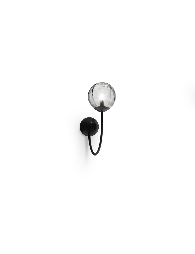 Puppet Wall Lamp P Crystal Transparent Matt Black 1 G9 UL