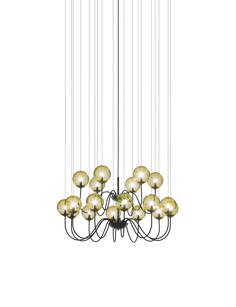 Puppet Suspension 18p Amber Transparent Matt Black 1 G9 UL