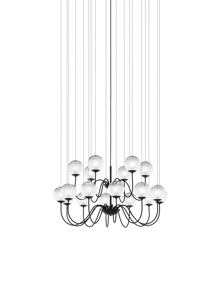 Puppet Suspension 18p White Shaded Matt Black 1 G9 UL