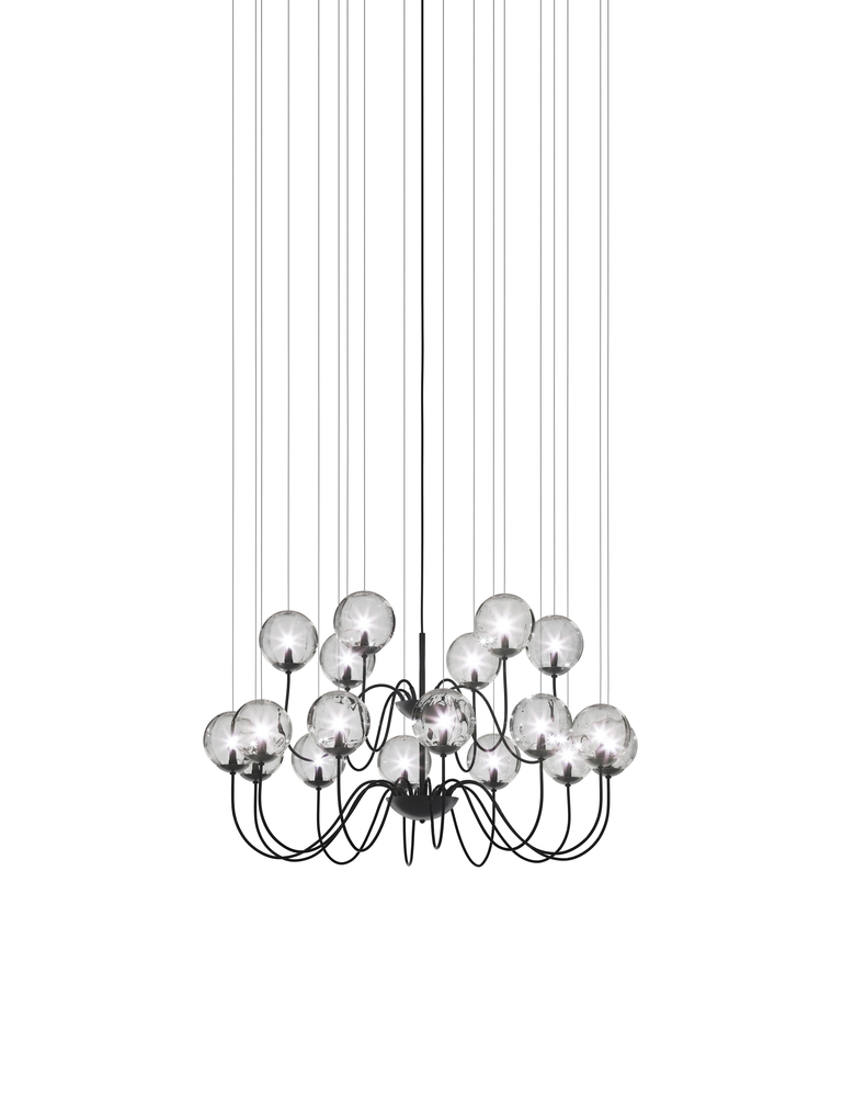 Puppet Suspension 18p Crystal Transparent Matt Black 1 G9 UL
