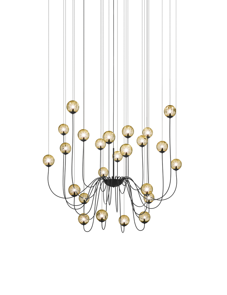 Puppet Suspension 24p Amber Transparent Matt Black 1 G9 UL