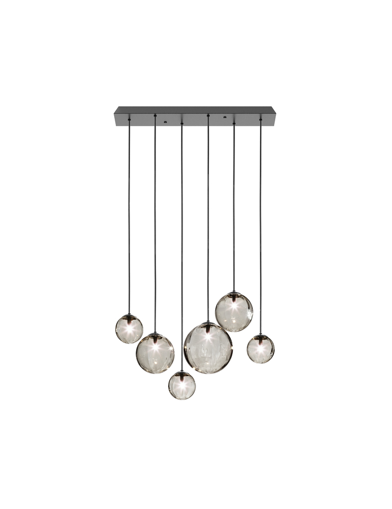 Puppet Suspension L6 Smoky Transparent Matt Black 1 G9 UL