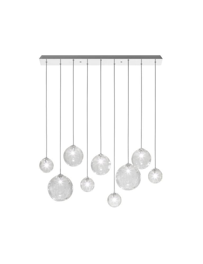 Puppet Suspension L9 Crystal Transparent Glossy Chrome G9 UL