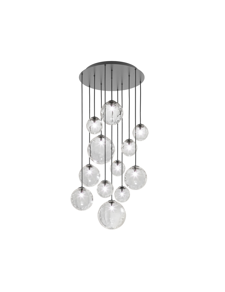 Puppet Suspension R12 Crystal Transparent Matt Black 1 G9 UL