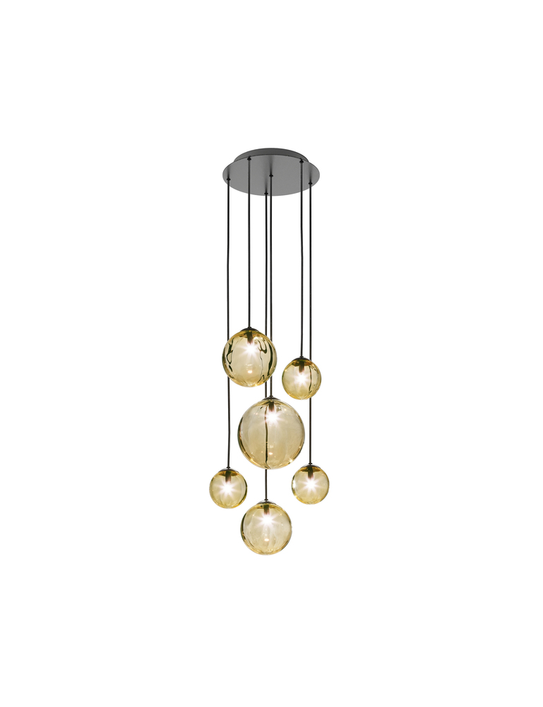 Puppet Suspension R6 Amber Transparent Matt Black 1 G9 UL