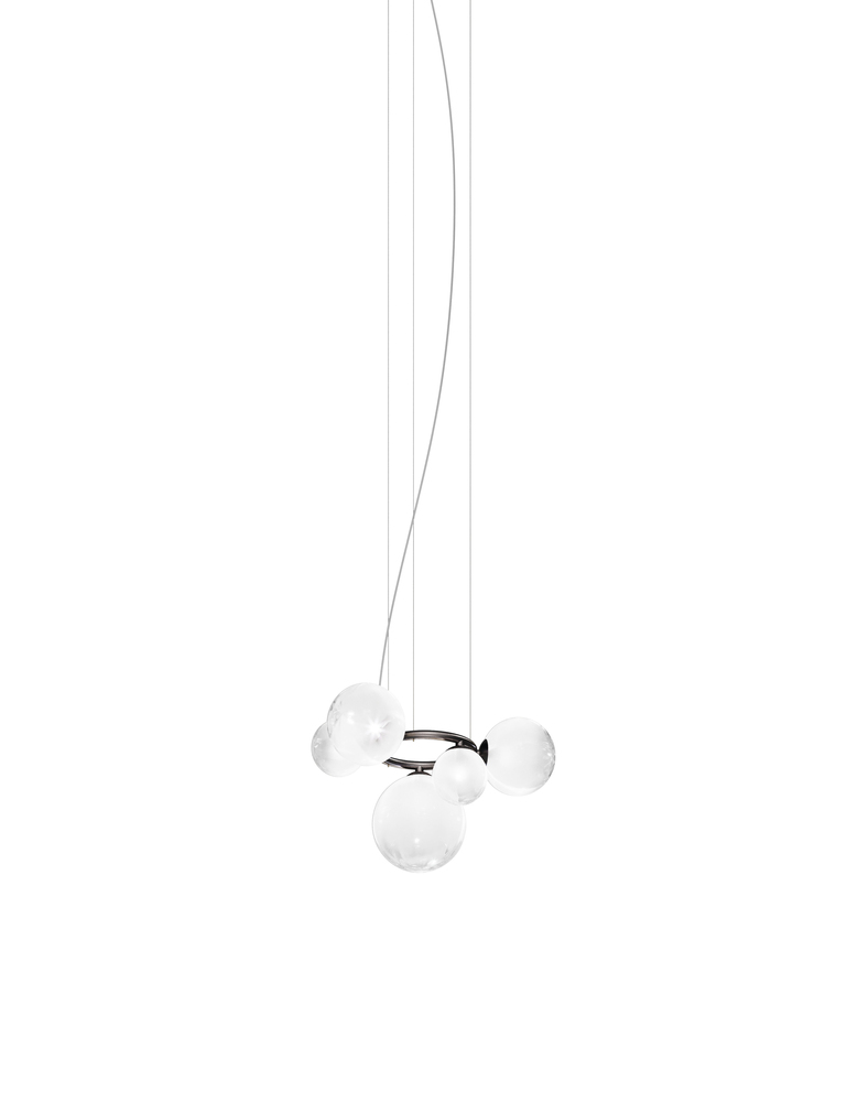 Puppet Ring Suspension 5 White Shaded Matt Black Nickel G9 UL