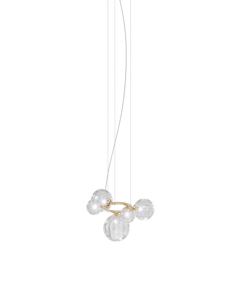 Puppet Ring Suspension 5 Crystal Transparent Matt Gold 3 G9 UL
