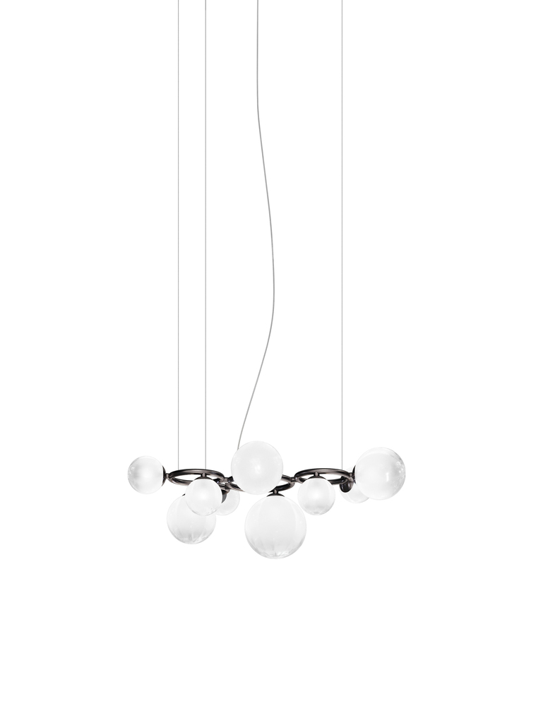 Puppet Ring Suspension 9 White Shaded Matt Black Nickel G9 UL