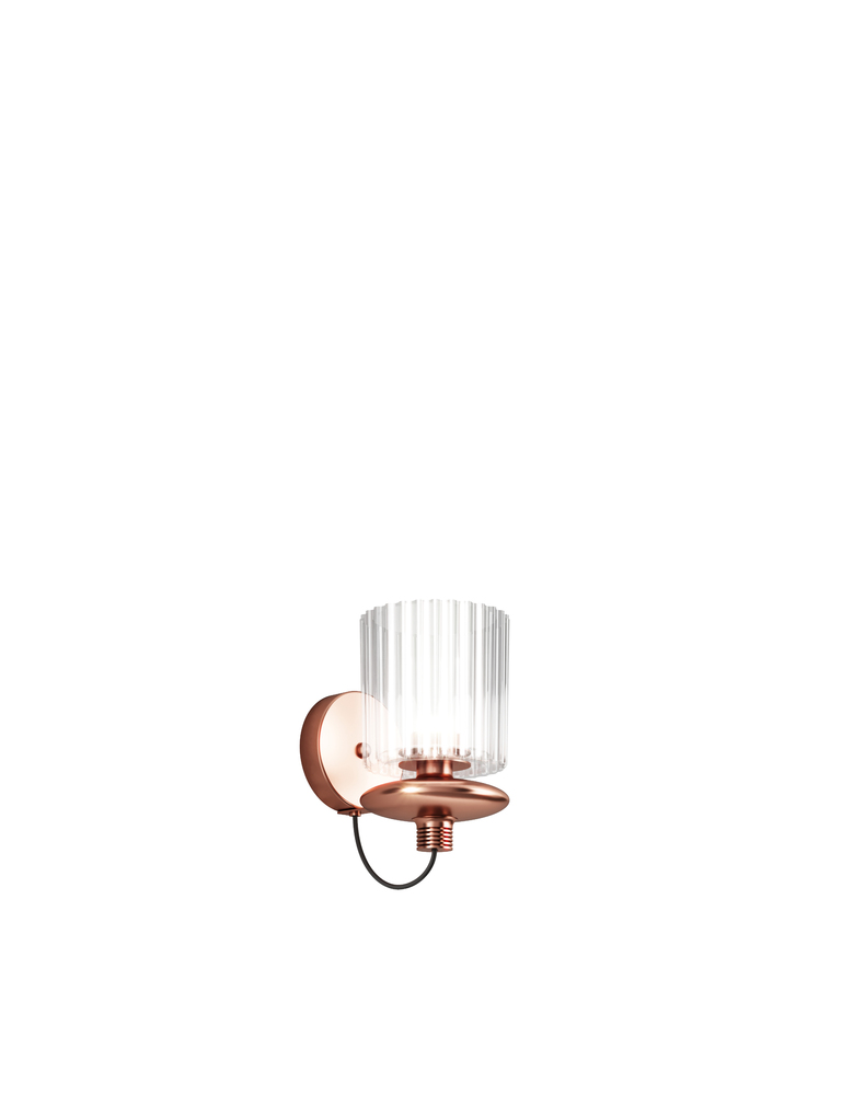 Tread Wall Lamp Crystal Transparent Matt Copper 1 L2213 UL