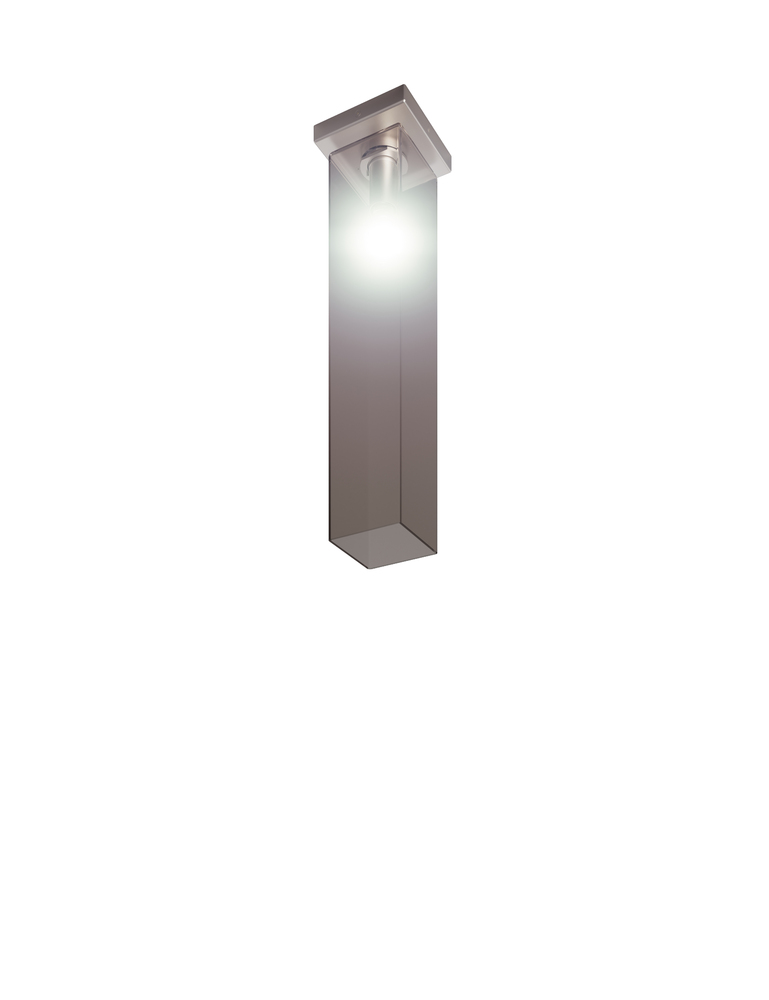 Tubes Ceiling Lamp 60 Smoky Transparent Matt Nickel E26 UL