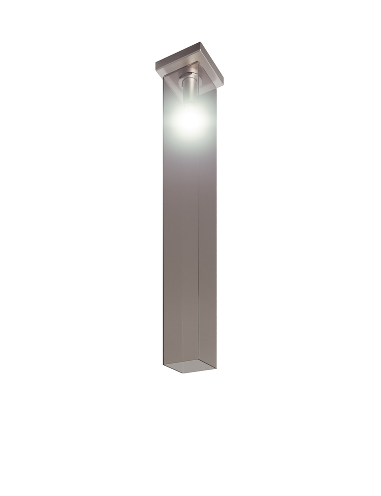 Tubes Ceiling Lamp 90 Smoky Transparent Matt Nickel E26 UL