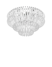 Vistosi ECOS PL 90 BCRI CR E26 UL - Ecos Ceiling Lamp 90 White Striped Glossy Chrome E26 UL