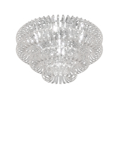 Vistosi ECOS PL 90 CRRI CR E26 UL - Ecos Ceiling Lamp 90 Crystal Striped Glass Glossy Chrome E26 UL