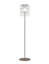 Vistosi ECOS PT 35 CRRI BS E26 UL - Ecos Floor Lamp 35 Crystal Striped Glass Matt Bronze 2 E26 UL