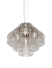 Vistosi ECOS SP 90 CRRI BS E26 UL - Ecos Suspension 90 Crystal Striped Glass Matt Bronze 2 E26 UL