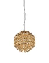 Vistosi GIOGA SP 50 CRAM BR E26 UL 1 - Giogali Suspension 50 Crystal Amber Matt Bronze 1 E26 UL 1