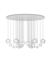 Vistosi OTO SP CHA CRRI AS G9 UL - Oto Suspension Cha Crystal Striped Glass Mirrored Steel G9 UL