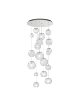 Vistosi OTO SP R55 CRRI NI G9 UL - Oto Suspension R55 Crystal Striped Glass Satin Nickel G9 UL