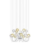 Vistosi PUPPE SP 18 P MC2 CR G9 UL - Puppet Suspension 18p Multicolor 2 Glossy Chrome G9 UL