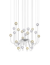 Vistosi PUPPE SP 24 P MC2 CR G9 UL - Puppet Suspension 24p Multicolor 2 Glossy Chrome G9 UL