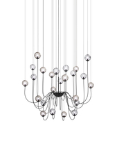 Vistosi PUPPE SP 24 P MC3 NE G9 UL - Puppet Suspension 24p Multicolor 3 Matt Black 1 G9 UL