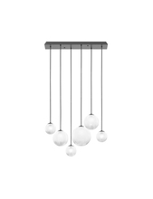 Vistosi PUPPE SP L6 BCSF NE G9 UL - Puppet Suspension L6 White Shaded Matt Black 1 G9 UL