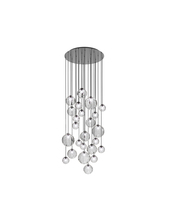 Vistosi PUPPE SP R24 CRTR NE G9 UL - Puppet Suspension R24 Crystal Transparent Matt Black 1 G9 UL