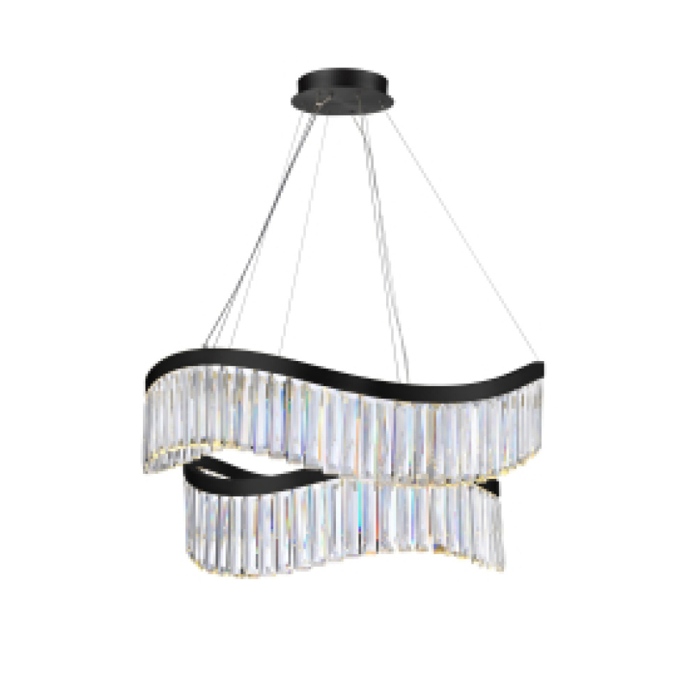 Jules Integrated LED Chandelier 31", Black