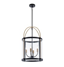 Artcraft AC11515BB - Bonita Collection 4-Light 17" Pendant Black and Brushed Brass