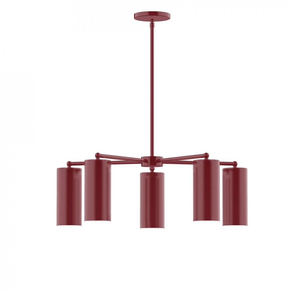 2-Light Linear Axis LED Chandelier, Barn Red