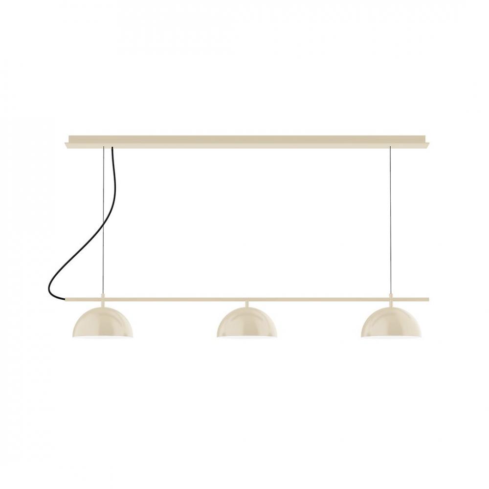 3-Light Linear Axis LED Chandelier, Terracotta