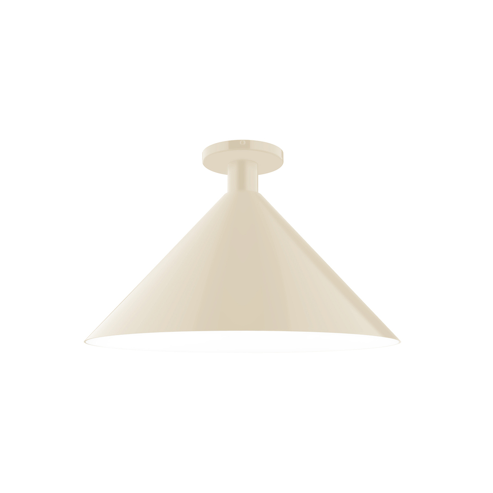 18" Chase Flush Mount, Silk Gray