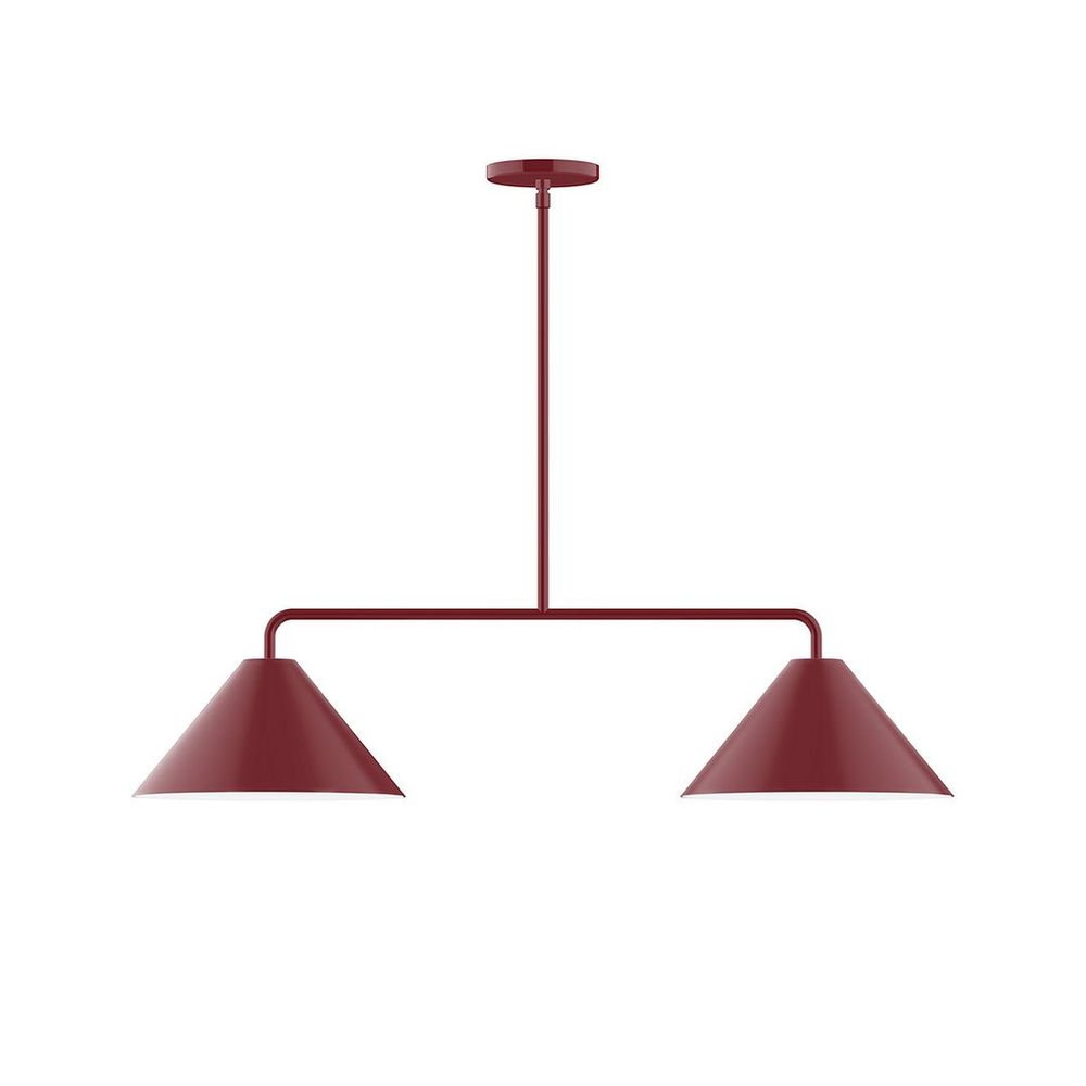 2-Light Pinnacle Linear LED Pendant, Barn Red