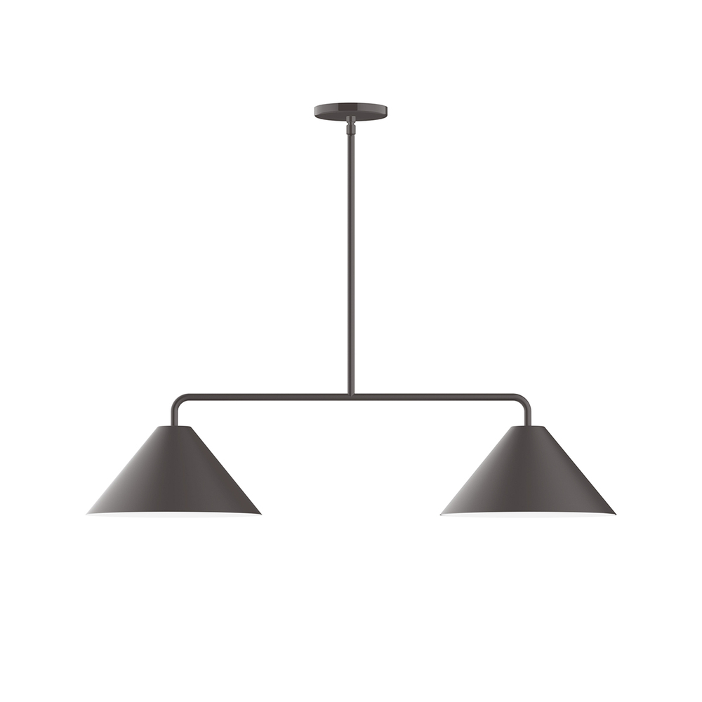 2-Light Pinnacle Linear LED Pendant, Bronze Matte
