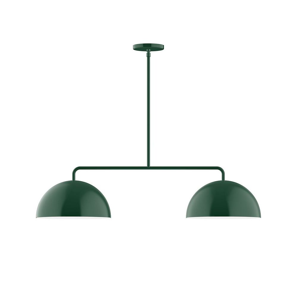 2-Light Arcade Linear Pendant, Forest Green