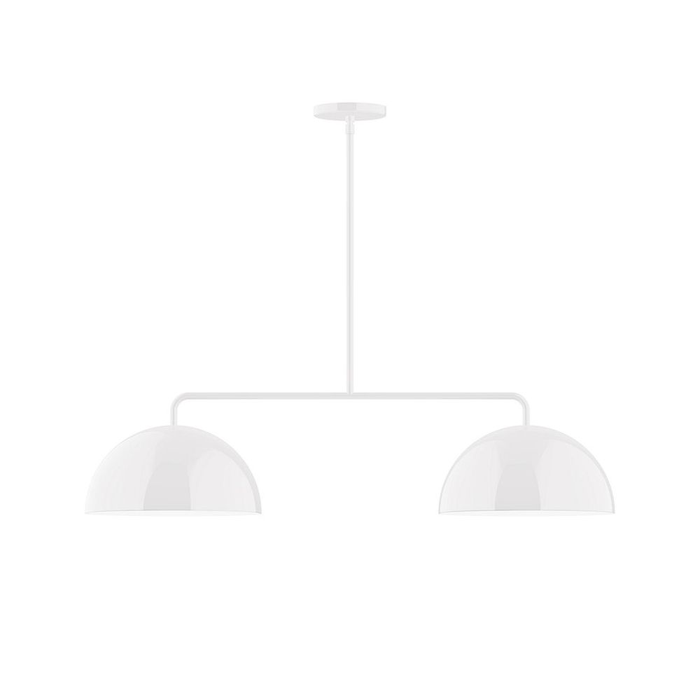 2-Light Arcade Linear Pendant, White