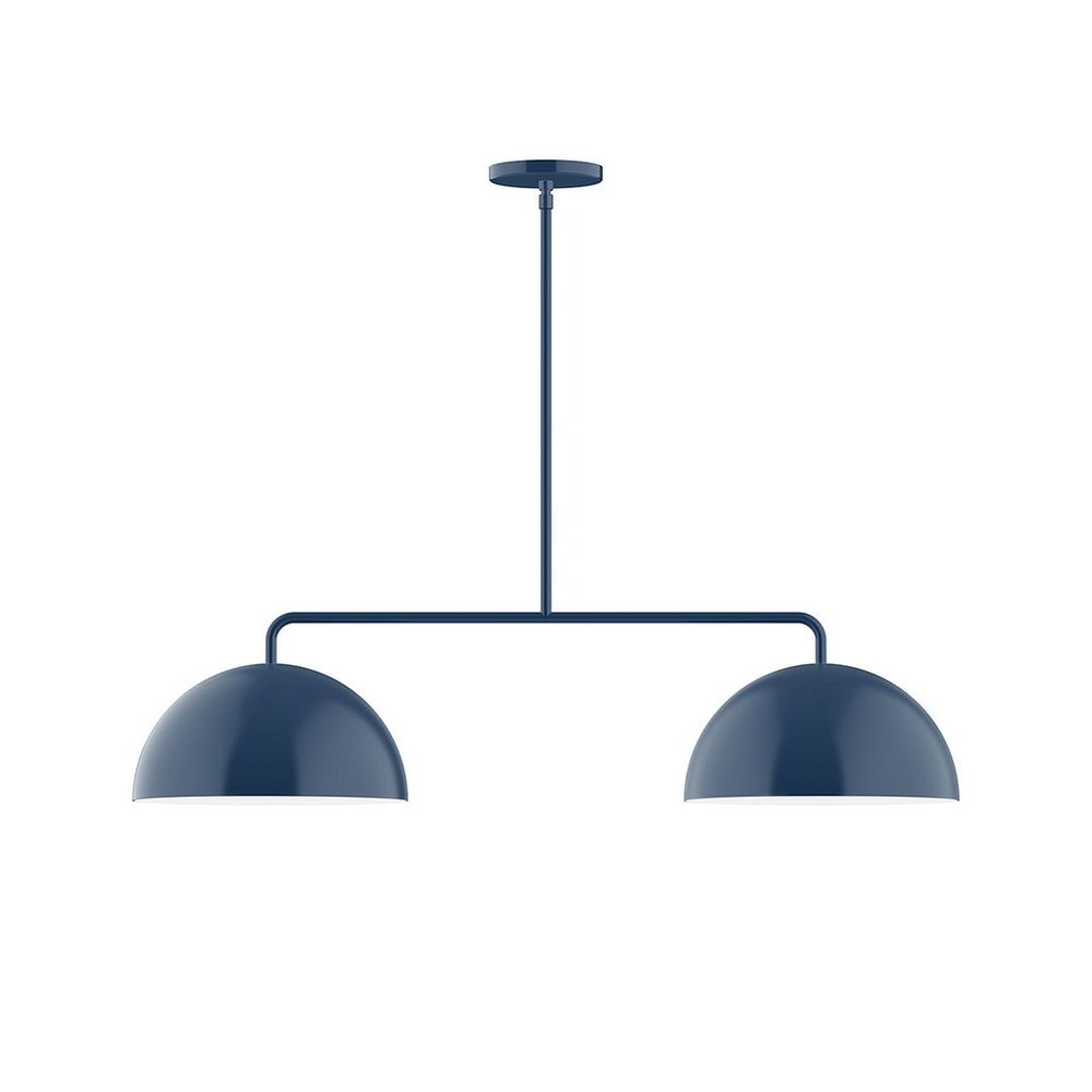 2-Light Arcade Linear Pendant, Navy
