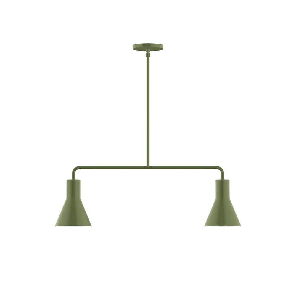2-Light Axis Linear Pendant, Fern Green